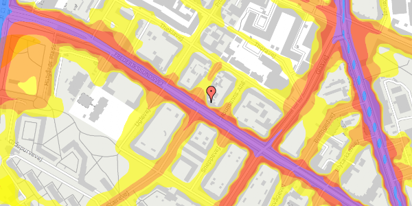 Trafikstøjkort på Frederikssundsvej 68A, kl. , 2400 København NV