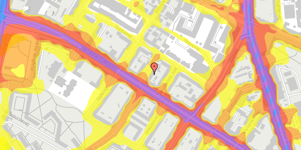 Trafikstøjkort på Frederikssundsvej 68C, 1. th, 2400 København NV