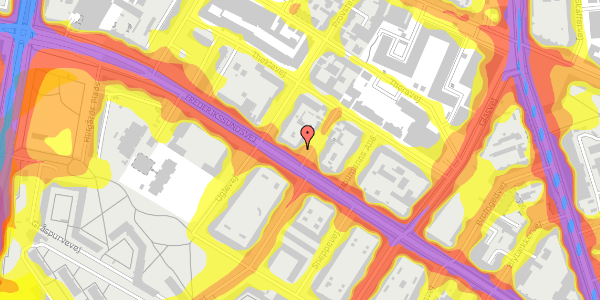 Trafikstøjkort på Frederikssundsvej 68G, 1. th, 2400 København NV