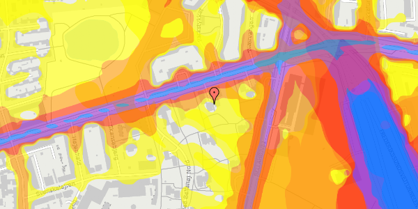 Trafikstøjkort på Frederikssundsvej 121B, 4. th, 2700 Brønshøj