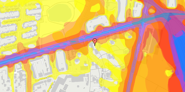 Trafikstøjkort på Frederikssundsvej 123A, 1. th, 2700 Brønshøj