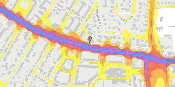 Trafikstøjkort på Frederikssundsvej 184, st. 2, 2700 Brønshøj