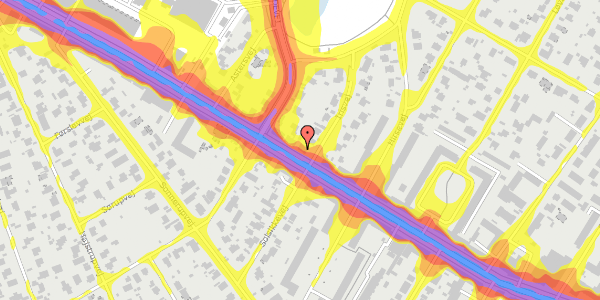 Trafikstøjkort på Frederikssundsvej 224, 2700 Brønshøj