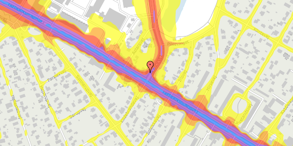 Trafikstøjkort på Frederikssundsvej 234, 2700 Brønshøj