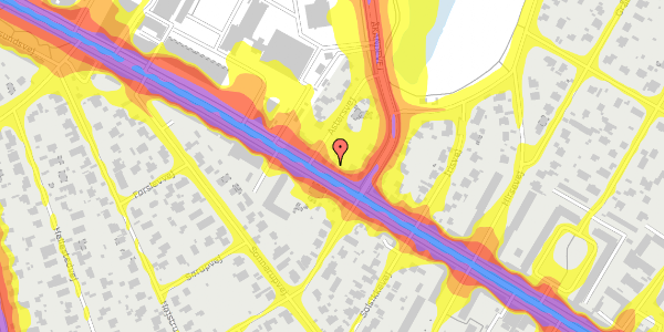 Trafikstøjkort på Frederikssundsvej 238, 2700 Brønshøj