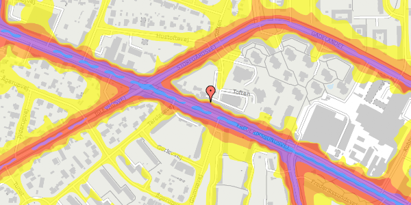 Trafikstøjkort på Frederikssundsvej 308B, 3. th, 2700 Brønshøj