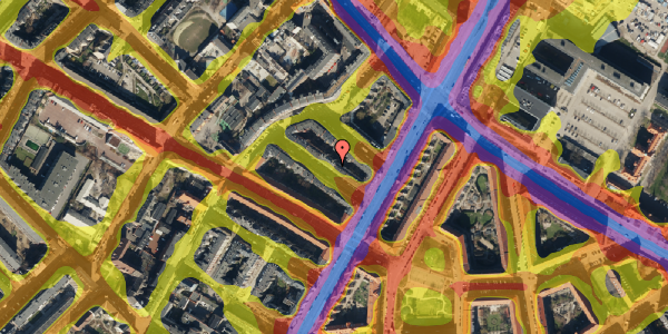 Trafikstøjkort på Frejasgade 6, 2. th, 2200 København N