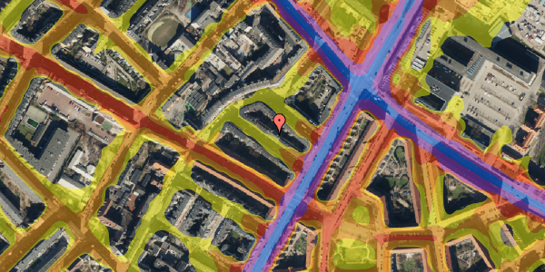 Trafikstøjkort på Frejasgade 8, 1. th, 2200 København N