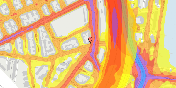 Trafikstøjkort på Fridtjof Nansens Plads 5, st. 1, 2100 København Ø