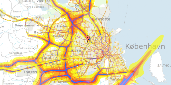 Trafikstøjkort på Fuglsang Allé 68, 2700 Brønshøj