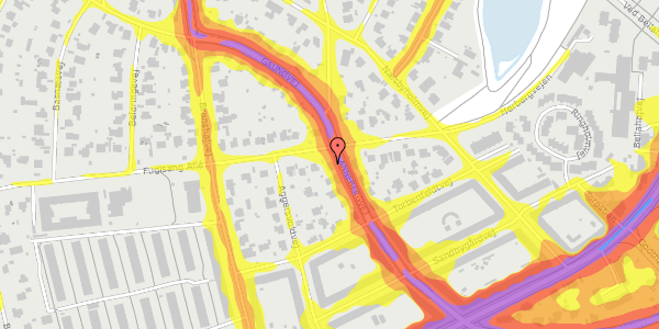 Trafikstøjkort på Fuglsang Allé 75, 2. , 2700 Brønshøj