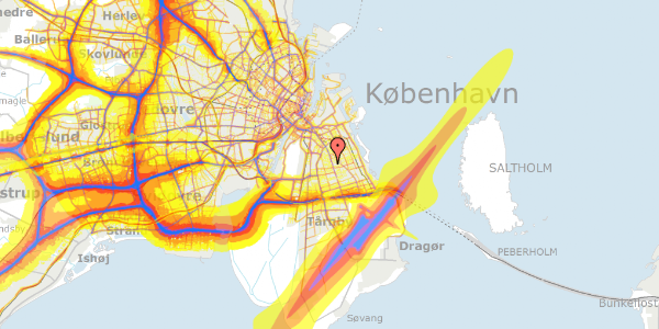 Trafikstøjkort på Funkiavej 20, 2300 København S