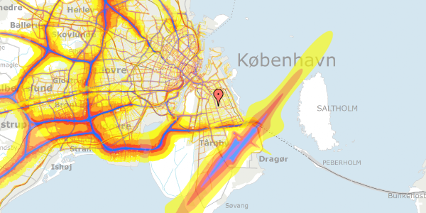 Trafikstøjkort på Funkiavej 29, 2300 København S