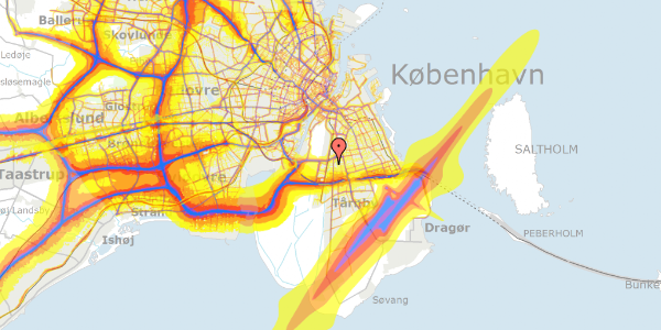 Trafikstøjkort på Fælleddiget 83, st. z, 2300 København S