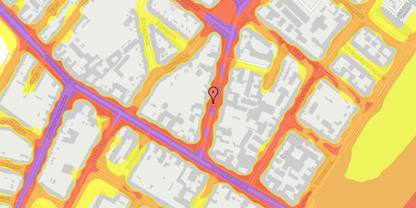 Trafikstøjkort på Fælledvej 11, 2. , 2200 København N