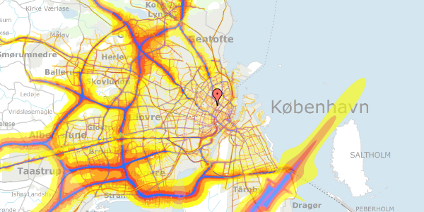 Trafikstøjkort på Fælledvej 14A, 2. tv, 2200 København N