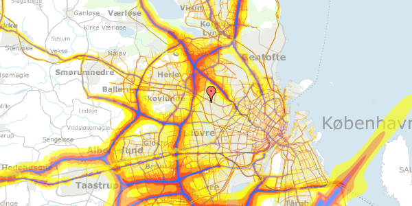 Trafikstøjkort på Gadstrupvej 8, 2700 Brønshøj