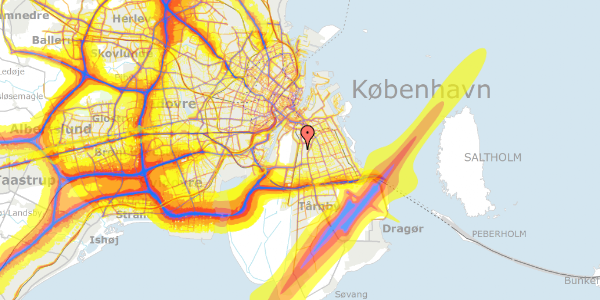 Trafikstøjkort på Gammelgang 5, 2300 København S