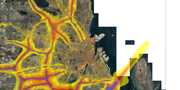 Trafikstøjkort på Gammel Kalkbrænderi Vej 10, st. tv, 2100 København Ø