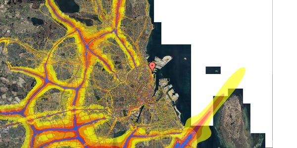 Trafikstøjkort på Gammel Kalkbrænderi Vej 23, 5. th, 2100 København Ø