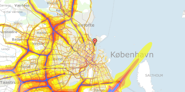 Trafikstøjkort på Gammel Kalkbrænderi Vej 41, st. tv, 2100 København Ø