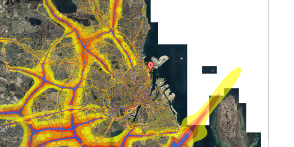 Trafikstøjkort på Gammel Kalkbrænderi Vej 58, st. tv, 2100 København Ø