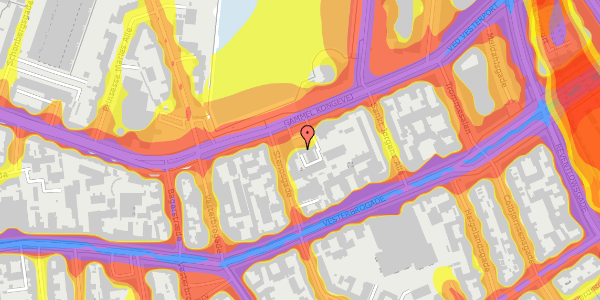 Trafikstøjkort på Gammel Kongevej 15B, 4. , 1610 København V