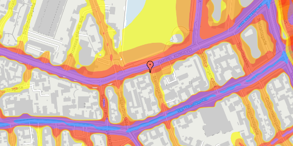 Trafikstøjkort på Gammel Kongevej 19, 1. tv, 1610 København V