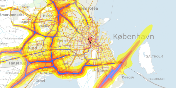 Trafikstøjkort på Gammel Kongevej 21B, 1. mf, 1610 København V