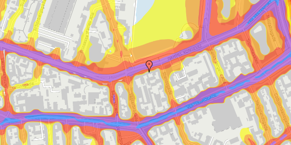 Trafikstøjkort på Gammel Kongevej 23, 1. 2, 1610 København V