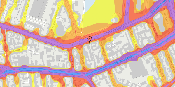 Trafikstøjkort på Gammel Kongevej 25, 5. th, 1610 København V