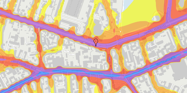 Trafikstøjkort på Gammel Kongevej 33A, kl. th, 1610 København V