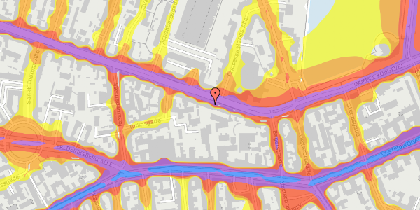 Trafikstøjkort på Gammel Kongevej 37, st. mf, 1610 København V