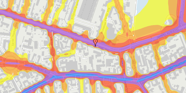 Trafikstøjkort på Gammel Kongevej 37, 2. th, 1610 København V