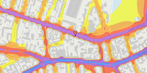 Trafikstøjkort på Gammel Kongevej 39A, 1610 København V