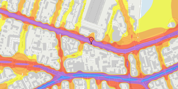 Trafikstøjkort på Gammel Kongevej 39M, 1. 1, 1610 København V