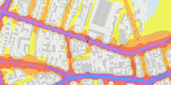 Trafikstøjkort på Gammel Kongevej 43, st. mf, 1610 København V