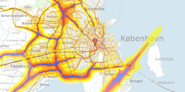 Trafikstøjkort på Gammel Kongevej 47A, st. tv, 1610 København V