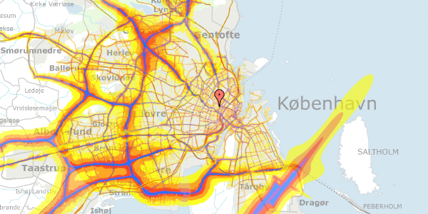 Trafikstøjkort på Gartnergade 9B, 3. tv, 2200 København N