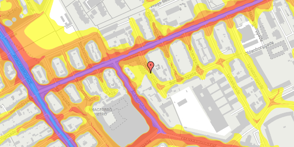 Trafikstøjkort på Geislersgade 12, st. , 2300 København S