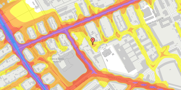 Trafikstøjkort på Geislersgade 20, 1. th, 2300 København S