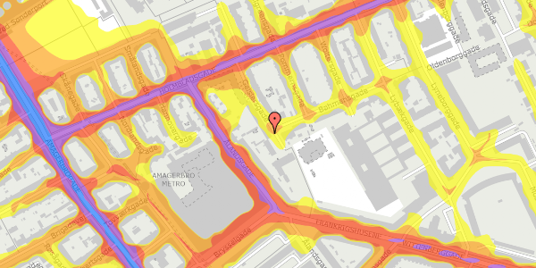 Trafikstøjkort på Geislersgade 22, 1. tv, 2300 København S