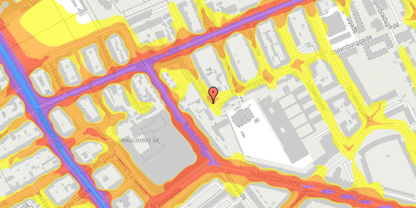 Trafikstøjkort på Geislersgade 22, 2. th, 2300 København S