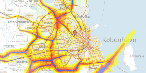 Trafikstøjkort på Genforeningspladsen 9, 1. tv, 2400 København NV