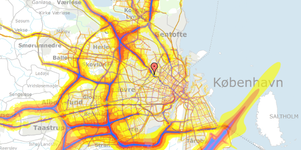 Trafikstøjkort på Genforeningspladsen 41, 2. tv, 2400 København NV