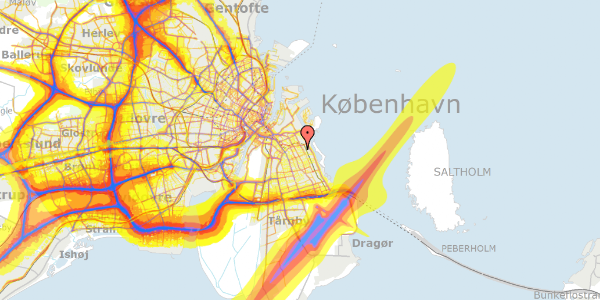 Trafikstøjkort på Genuavej 18, 2300 København S