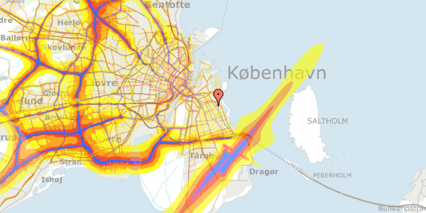 Trafikstøjkort på Genuavej 28B, 2300 København S