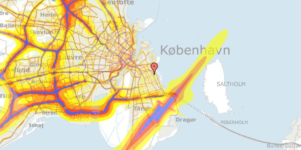 Trafikstøjkort på Genuavej 40B, 2300 København S