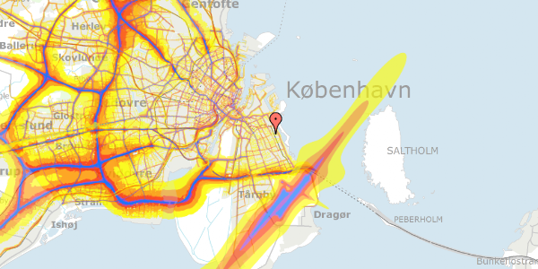 Trafikstøjkort på Genuavej 42, 2300 København S