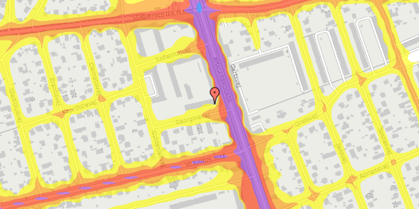 Trafikstøjkort på Georginevej 2, 2. th, 2300 København S